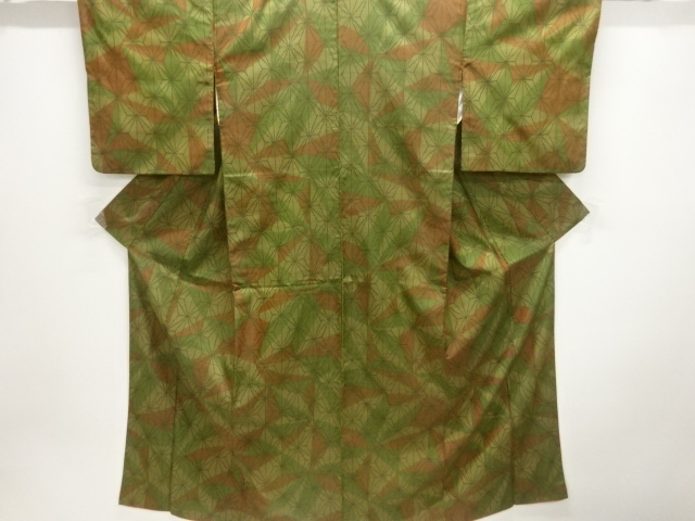 麻の葉模様織出し西陣お召着物